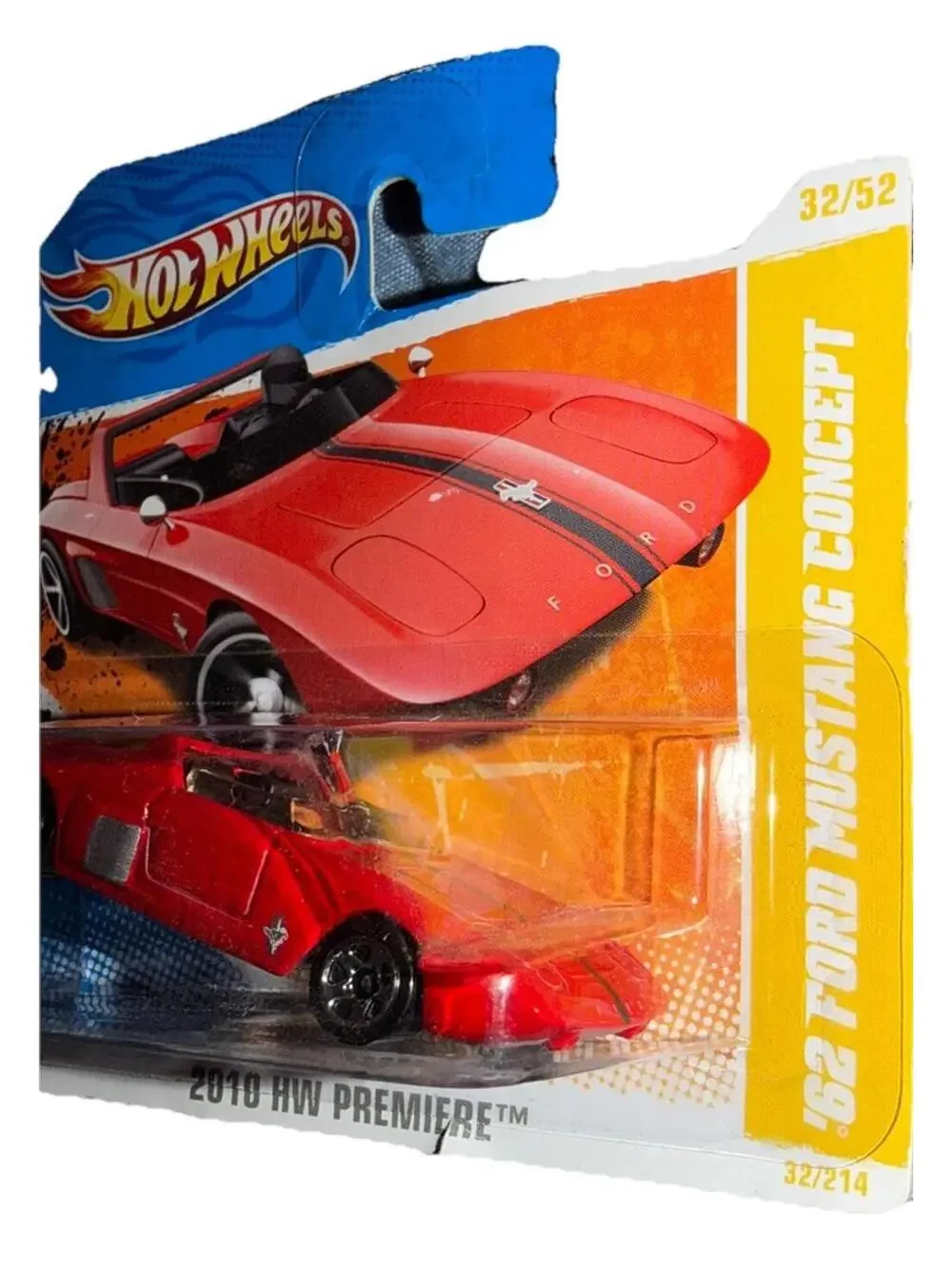 NEW Hot Wheels 2010 HW Premiere '62 Ford Mustang Concept 32/52 Red Short Card
